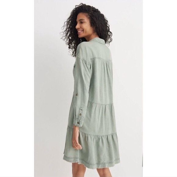 Anthropologie Pilcro Deanne Moss Tiered
Mini Button Front Shirtdress Small - Picture 2 of 16